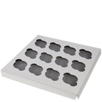 Mini Size Twelve-Cupcake Insert for 10 x 10  Cupcake Boxes: White