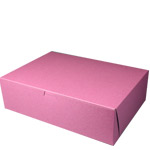 14 x 10 x 4" Pink Strawberry Tinted Cupcake Boxes