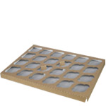 Mini Size Twenty Four-Cupcake Insert for 14 x 10" Cupcake Boxes: Brown