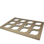 Jumbo Size Twelve-Cupcake Insert for 19 x 14 x 4" Cupcake Boxes: Brown