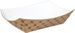 100% RECYCLED Eco-Friendly 4 oz. 1 Piece Brown Kraft Basketweave Trays