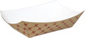 100% RECYCLED Eco-Friendly 6 oz. 1 Piece Brown Kraft Basketweave Trays