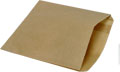 Natural Brown Kraft Grease Resistant Paper Sandwich Bags - 6 x 0.75 x 6.75