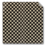 Brown Kraft Paper Basket Liner - Black Check Design - 12 x 12"