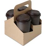 Economy 4-Cup 16 Oz. Drink Carrier - 6-7/16 x 6-7/16 x 8-3/8 in.
