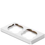 Jumbo Size Two-Cupcake Insert for 8 x 4 x 4" Cupcake Boxes: White