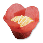 Small Red Lotus Cupcake Liners 1.25 x 1.5 x 2.25