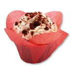 Large Red Lotus Cupcake Liners 2 x 2 x 2.75