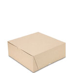 10 x 10 x 4" 100% Recycled Brown Kraft Pastry Bakery Boxes