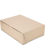 14 x 10 x 4" 100% Recycled Brown Kraft Cake Bakery Boxes
