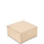 8 x 8 x 4" 100% Recycled Brown Kraft Deep Pie / Bakery Boxes