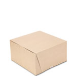 9 x 9 x 5" 100% Recycled  Brown Kraft Bakery Boxes