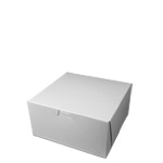 8 x 8 x 4" Matte White Deep Pie / Bakery Boxes