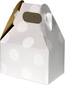 Polka Dot Pearl Mini Gable Boxes 4 x 2.5 x 2.5