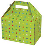 Party Dots Medium Gable Boxes 8 x 4.88 x 5.25"