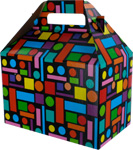 Blocks & Dots  Medium Gable Boxes 8 x 4.75 x 5.25
