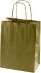 Metallic Gold Paper Shopping Bags (Petite Size) 8 x 4.75 x 10.5"