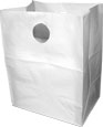 Biodegradable Poly Flat Bottom Takeout Shopping Bags with Die Cut Handles - 12 x 9 x 16"