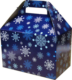 Winter Snowfall Medium Gable Boxes 8 x 4.75 x 5.25