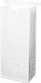 2lb. White Kraft (Matte White) Tin Tie Coffee Bags with Polypropylene Liner