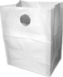 White HDPE Poly CarryOut Bags with Die Cut Handle - 12 x 9 x 16"