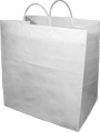 HDPE Heavy Cake Plastic Shopping Bags with Rigid Handle - 14 x 10 x 14.75