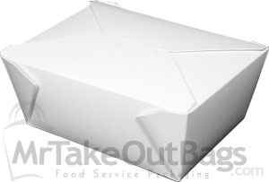 Bio-Pak White #4 Deep Meal Boxes
