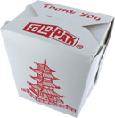 FoldPak Pagoda Microwavable Chinese Take Out Boxes -  26 oz.