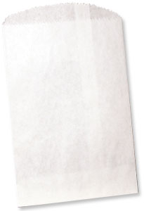 White Paper Merchandise Bags Flat Mrtakeoutbags