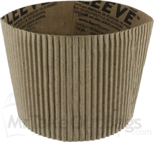 Brown Kraft Wave Coffee Cup Sleeves (FITS 10,12,16,20 oz)