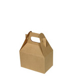 Natural Brown Kraft Mini Gable Boxes 4 x 2.5 x 2.5"