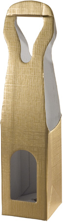 Oro Matte Gold Single Bottle Wine Carrier Boxes