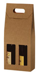 Tawny Textured Rib 2-Bottle Wine Carrier