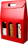 PELLA ROSSA Red Three Bottle Wine Carrier Boxes