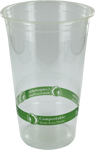 32 oz. Compostable PLA Clear Cold Cups