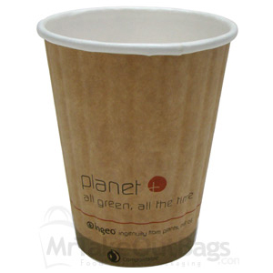 12 oz. Planet Plus2 Double Wall Compostable Paper Coffee Cup