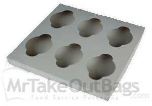 Regular Size Six Cupcake Insert For 10 X Boxes White Regular Size Six Cupcake Insert For 10 X Boxes White