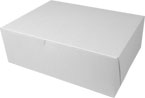 12 x 9 x 4" Matte White Bakery Boxes