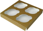 Regular Size Four-Cupcake Insert for 7 x 7 x 4