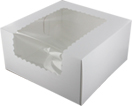 8 x 8 x 4" White Cupcake / Deep Pie / Bakery Boxes with Scalloped Waterfall Window
