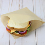 Double Opening Grease Resistant Kraft Sandwich Bags - 7 x 6.75 in.
