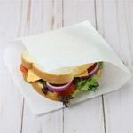 Double Opening Grease Resistant White Sandwich Bags - 7 x 6.75 in.