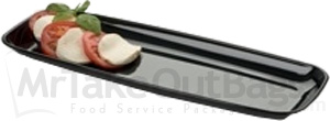 Sabert Mozaik Black Rectangular Serving Trays 9