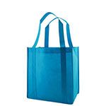 Aqua Blue Reusable Grocery Bag w/ handle - 12 x 8 x 13 in.