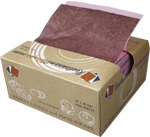 STRAWBERRY / CHOCOLATE Alternating Color Interleaved 6X10-3/4 Lightweight Bakery Pick-up Tissue