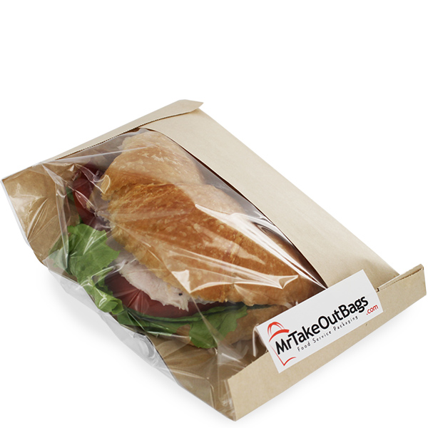 Clear View Side Window Sandwich / Bread Bags 6 x 2.5 x 9.375 in