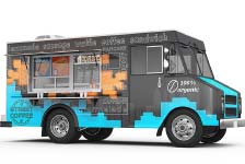 Black and Blue Food Truck