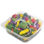 Compostable Clear Clamshell Container - 8 x 8 in.