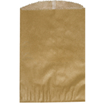 1/4# Recycled Natural Brown Kraft Gourmet Glassine Bags 4.75 x 6.75