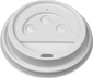 White Dome Lids for Planet+ and Dopaco 10/12/16/20/24 oz. Cups